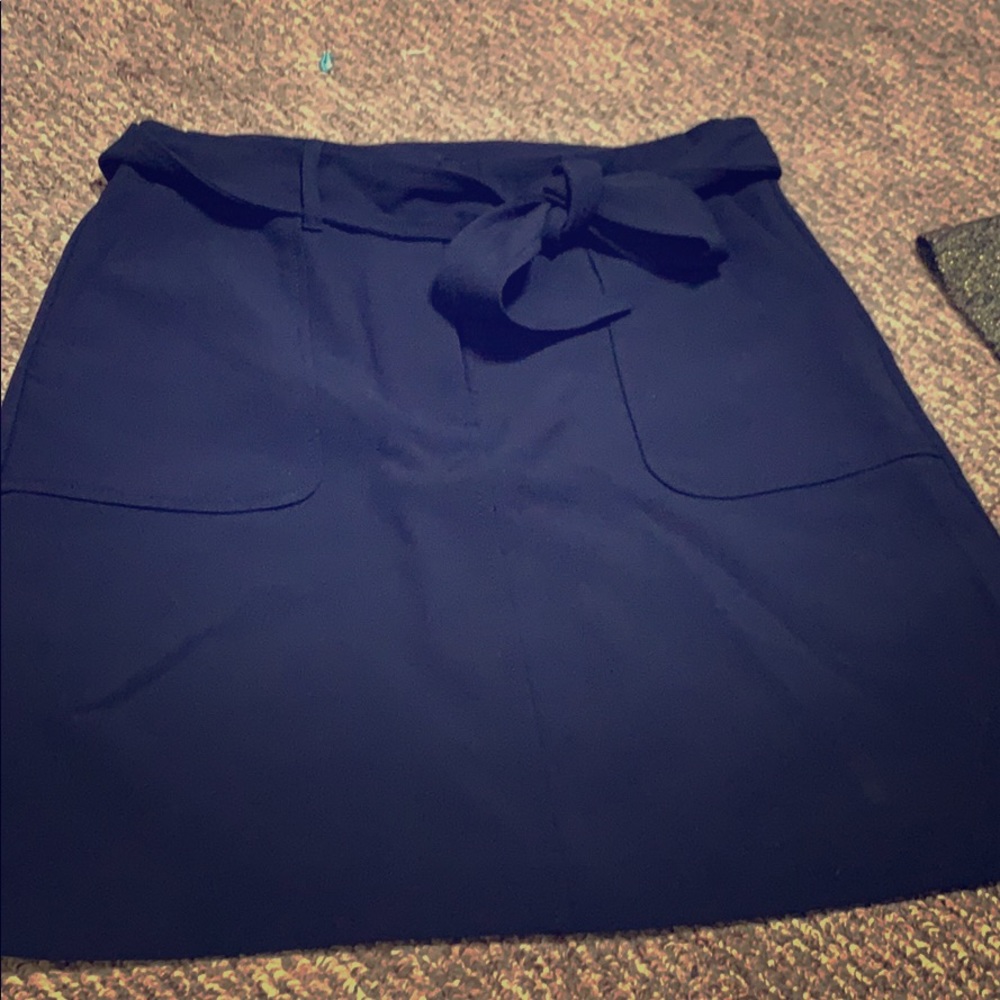 Navy Blue Skirt- It Was Too Big For Me In This Pic - image 1